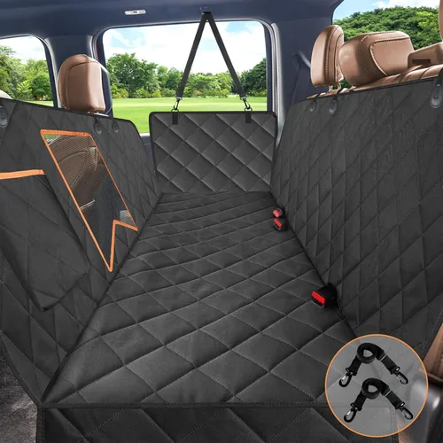 Vista 2 de Kytely Funda de asiento de coche para perro, tamaño XL, funda de asiento de perro resistente para asiento trasero, hamaca antideslizante 100%