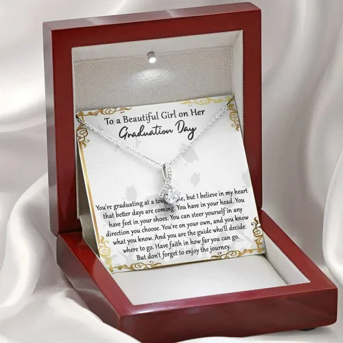 Vista 2 de Graduation Necklace For Her 2023 - Graduation Necklace 2019 For Women, Para La Reina De Mi Vida - Collar De Amor Infinito, Regalos Para Graduacion