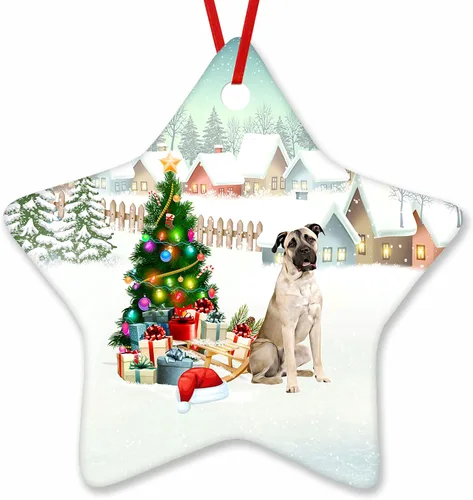 Vista 70 de Prezzy Airedale Terrier - Adorno para decoración de árbol de Navidad, regalos lindos para amantes de los perros, para familiares y amigos, nuevo