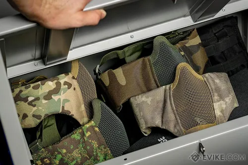 Vista 5 de Evike Airsoft - Matrix Battlefield Elite Mesh Face Pro con protección auditiva integrada (color: mandrágora)