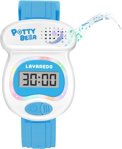 Vista 9 de Reloj para niños y niñas, temporizador para ir al baño y luces LED coloridas, música recuerda a los niños que es hora de ir al baño, regalo