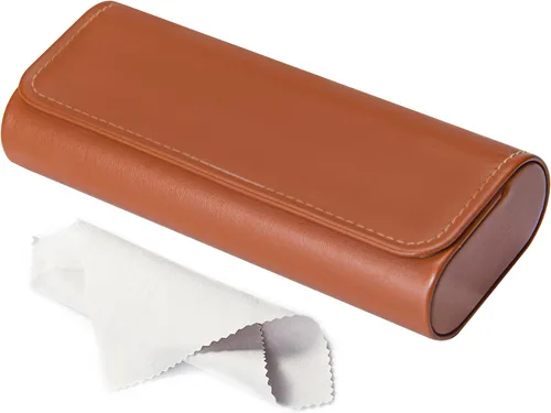 Vista 22 de RayLove Hard Shell Glasses Case, Lightweight Leather Eyeglass Case, Travel-Friendly Sunglasses Protector for Men & Women