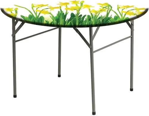 Vista 3 de Mantel redondo de vinilo ajustable, mantel de poliéster con estampado de narcisos y narcisos, ramo de flores de abril, para mesas redondas de 23