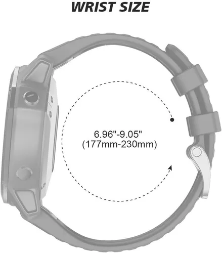 Vista 7 de ANCOOL Correa de reloj Fenix 6/7/5/8 de 1.850 in, correa suave de silicona de 0.866 in de repuesto para reloj inteligente Fenix 6 Pro/5 Plus/7 Pro