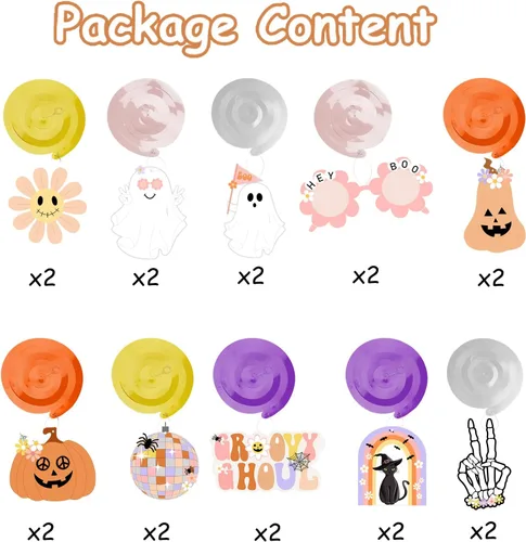 Vista 2 de 20 decoraciones geniales de Halloween, hippie de Halloween, remolinos colgantes de remolinos espeluznantes y espeluznantes serpentinas