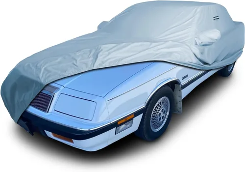 Vista 22 de iCarCover Funda de automóvil personalizada Premium para Chrysler Imperial 1957-1975, resistente, impermeable, para todo tipo de clima, lluvia Negro