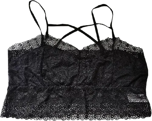 Vista 4 de Sujetador deportivo para mujer, chaleco de encaje de talla grande, parte superior de tubo en la espalda, chaleco sexy con parte inferior hueco