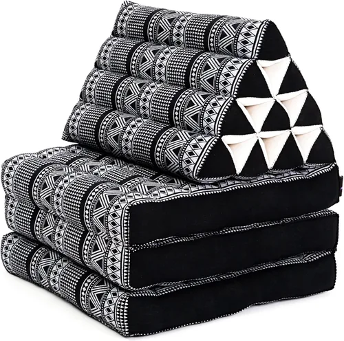 Vista 23 de Leewadee - Cojín Tailandés plegable para el suelo con respaldo para TV, sala de estar, colchón para exterior, 65.7 x 20.9 x 11.8 pulgadas, Kapok