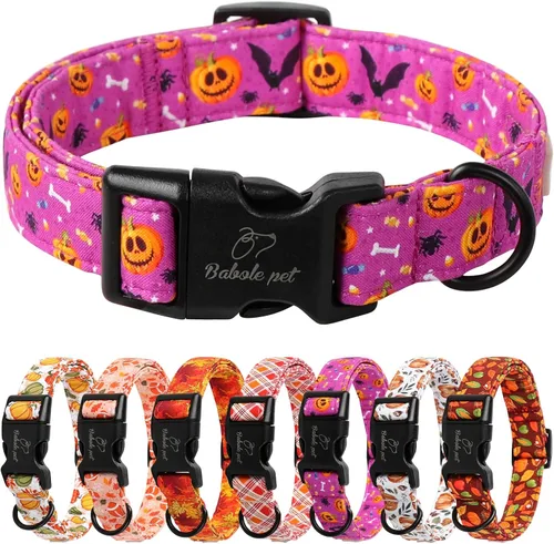 Vista 20 de Lindo Collar de Corduroy para Perro - Collar Ajustable Negro para Perros Pequeños de 4-10lbs, Resistente al Desvanecimiento con Cierre Seguro