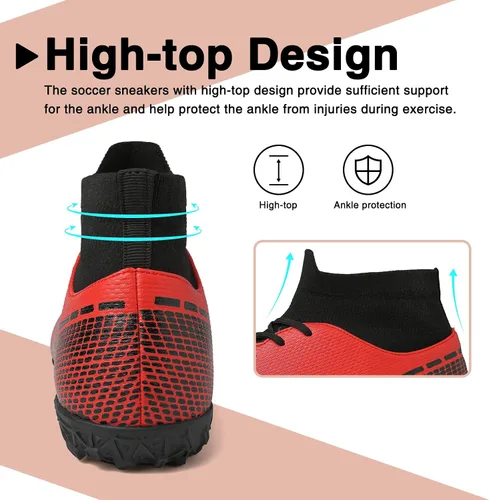 Vista 4 de CBUSTER Tacos de fútbol para hombre High Top Womenfor Tacos de fútbol para Big Boy AG TF