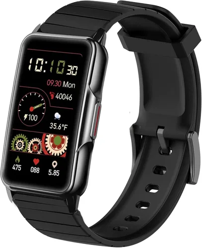Vista 10 de Lamshaw Compatible con la correa de reloj inteligente Mindrose, correa de silicona deportiva de repuesto suave compatible con Mindrose H80 1.47 Verde