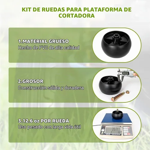 Vista 3 de Ruedas de cubierta aptas para cortacésped Cub Cad, ruedas de calibre de rodillo de cubierta compatibles con tractor de cortacésped Cub Cad Troy Bilt