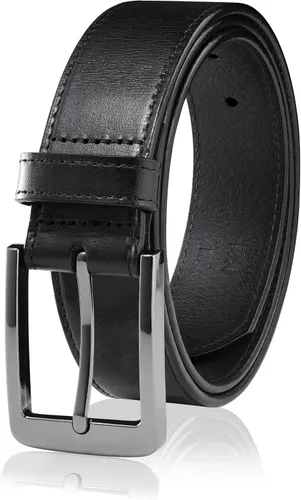 Vista 26 de MILORDE Cinturón de vestir de cuero genuino para hombre, hecho a mano, 100% cuero de vaca, diseños clásicos y modernos para trabajo, negocios y uso