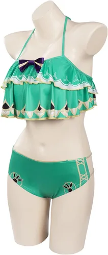 Vista 3 de Alleyon Genshin Impact - Traje de baño para mujer, traje de baño Hu Tao Venti Kazuha Scaramouche Anime Bikini Cosplay