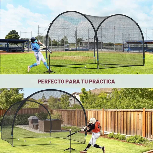 Vista 7 de SHANTRA ORIENGEAR Baseball Batting Cage for Backyard, Fully Enclosed Hitting Cage, Baseball and Softball Training Cages, Backyard Hitting and