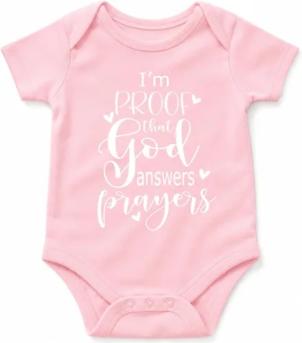 Vista 11 de AW Fashions I'm Proof God Answers Prayers - Miracle Baby Bodysuit Azul