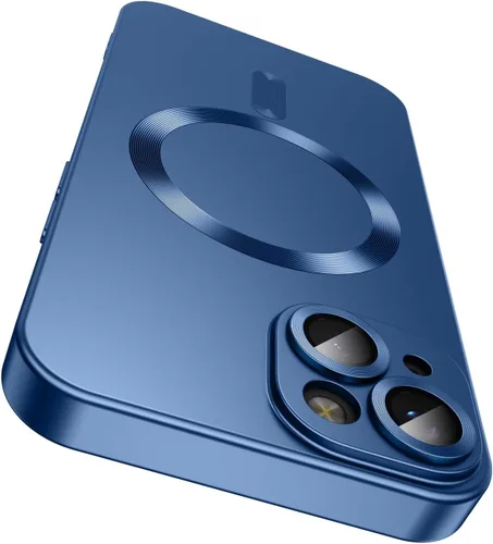 Vista 14 de LEKEVO Funda magnética para iPhone 13 [compatible con MagSafe] [protector de lente de cámara integrado] Funda delgada de silicona suave a prueba
