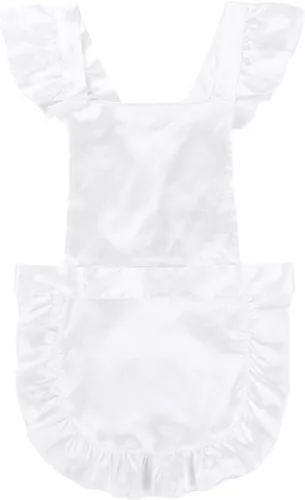 Vista 7 de Conjunto de uniforme francés de satén para hombre con delantal