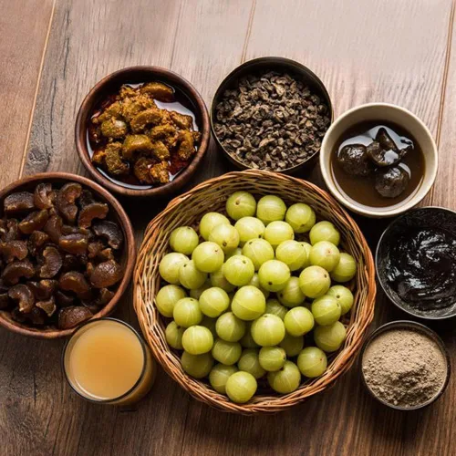 Vista 5 de Amla seco 3.53 oz – Grosella espinosa india natural (Amla/Awla) Hierba ayurvédica para la inmunidad, el cabello y el cuidado de la piel Rica