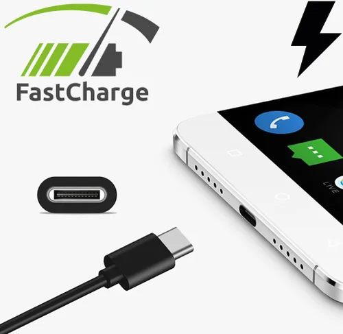 Vista 5 de Cable USB-C original de 10 pies compatible con tu Xiaomi Poco X3 Pro con carga rápida y transferencia de datos (blanco 3M)