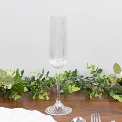 Vista 17 de Efavormart Paquete de 24 Vasos de Cóctel Desechables Premium – Copas de Champán Coupe de Plástico Transparente de 9oz con Tallo y Base Desmontables