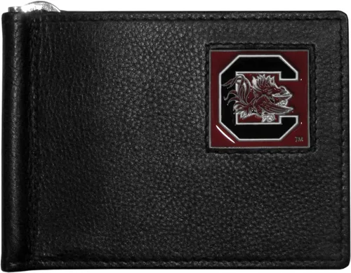 Vista 23 de Siskiyou Cartera deportiva de cuero con clip para billetes de la NCAA