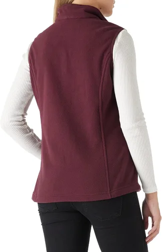 Vista 2 de Outdoor Ventures Chaleco de forro polar con cremallera para mujer, con bolsillos, cálido chaleco sin mangas para otoño e invierno