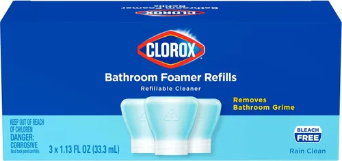 Vista 9 de Clorox - Cápsulas de recarga para espuma de baño sin blanqueador, esenciales para el hogar, limpieza con lluvia, 3 recargas de spray