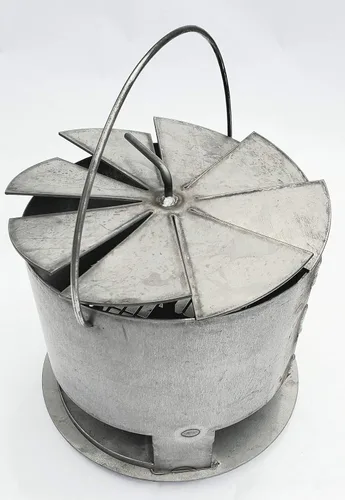 Vista 4 de Hunsaker Vortex - Cesta de carbón para cocinas WSM y de tambor de 22.5 pulgadas, acero resistente de calibre 14, fabricada en Estados Unidos