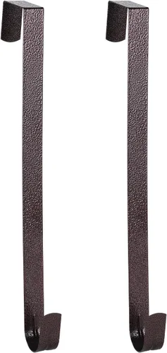 Vista 27 de Sattiyrch Colgador de corona de 12 pulgadas para puerta delantera, gancho de acero para colgar sobre la puerta, colgador de puerta de corona