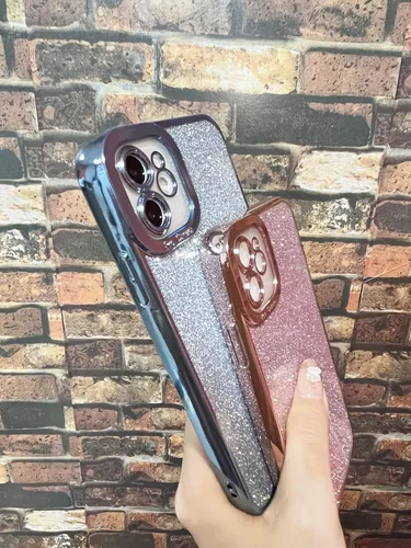 Vista 56 de Funda compatible con iPhone 11 Pro con purpurina, de lujo, linda, flexible, cubierta chapada, protección de cámara, a prueba de golpes, funda