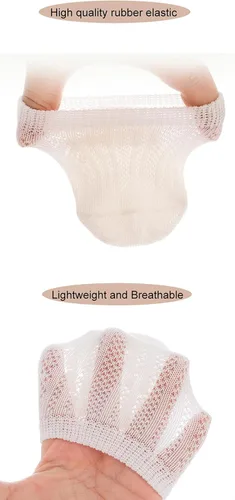 Vista 5 de BEHELE Calcetines antideslizantes para bebé, calcetines de malla al tobillo, calcetines delgados para bebés, recién nacidos, niñas, niños, 8 pares