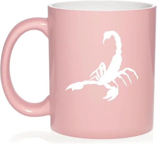 Vista 19 de Daylor Taza de café de cerámica Scorpion, regalo para ella, él, amigo, compañero de trabajo, esposa, esposo (11 onzas, azul)