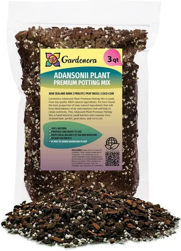 Vista 8 de Gardenera - Suelo para plantas Monstera ADANSONII: mezcla experta para un crecimiento óptimo y desarrollo de raíces de Gardenera - 1 cuarto de galón