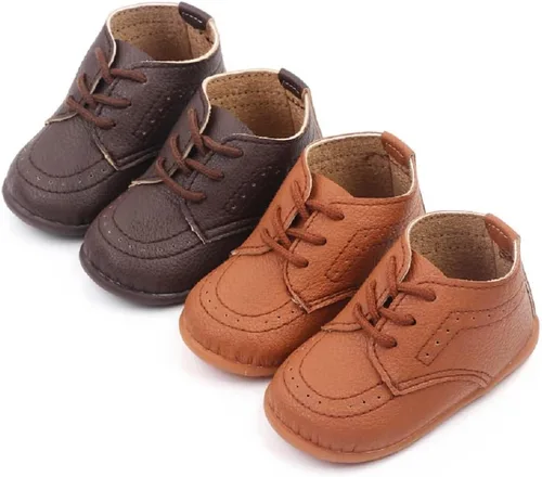 Vista 6 de Zapatos Oxford de piel sintética para niños y niñas, adecuados para gatear, vestido de boda, fiestas de cumpleaños y cualquier ocasión