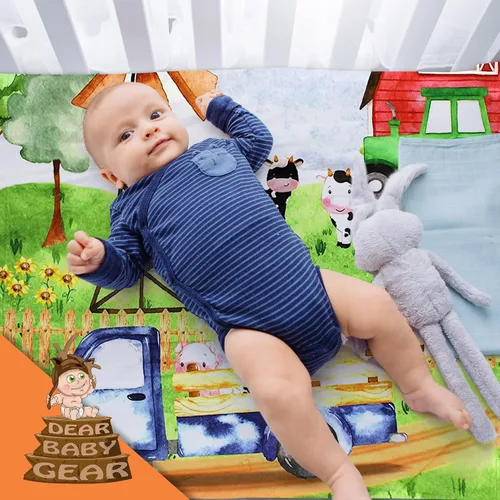 Vista 5 de Dear Baby Gear - Mantas reversibles para bebé - Manta suave para recién nacido - Blanco para niños pequeños - Manta para niños y niñas - Mantas