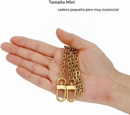 Vista 4 de Xiazw Mini Bolso de Cobre con Cadena Cruzada para el Hombro, Accesorios de Bolso con Encanto de Decoración Oro envejecido