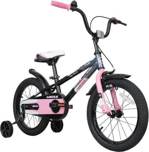Vista 8 de Bicicleta infantil WEIZE, 16 y 20 pulgadas para niños y niñas de 4 a 12 años, altura del ciclista 41-62 pulgadas, asiento y manillares ajustables