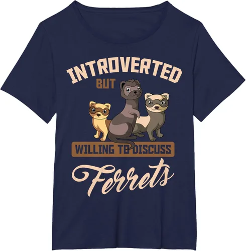 Vista 17 de Camiseta para amantes de los animales de los hurones, Negro, S