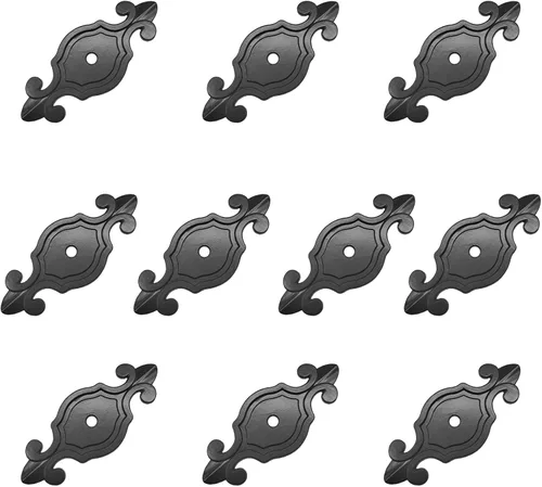 Vista 7 de Paquete de 10 placas traseras para pomos de gabinete, 4.7 pulgadas de largo y 0.9 pulgadas de ancho, placas traseras de aleación de zinc para pomos