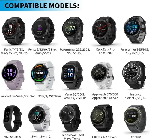 Vista 2 de Soporte de carga tipo C compatible con Garmin Vivoactive 5/6, Epix/Epix Pro/Epix Gen 2 Pro, Venu 4/3/3S, Forerunner 55/165/265/965, Fenix 8/7/6/E