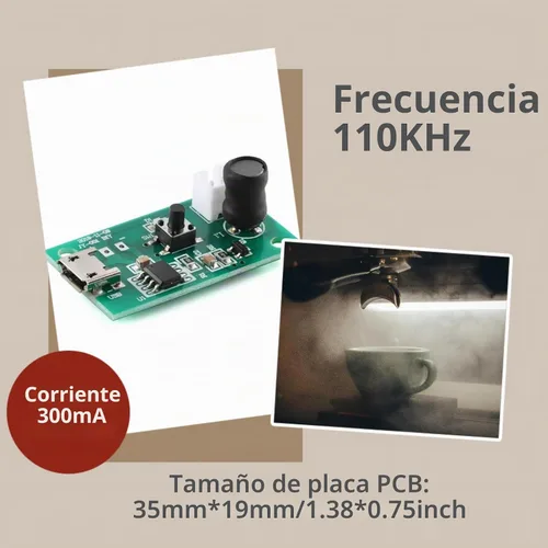 Vista 4 de 3 piezas Módulo Humidificador USB Módulo de Pulverización USB Placa de Circuito Módulo de Atomización Placa de Atomización de 5V Placa de Circuito