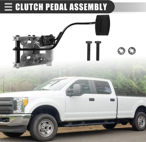 Vista 2 de Motoforti Conjunto de pedal de embrague diésel, para Ford F250 F350 F450 F550 Super Duty 7.3L 1999 2000 2001 2002 2003, YC3Z-7B633-BA, pedales