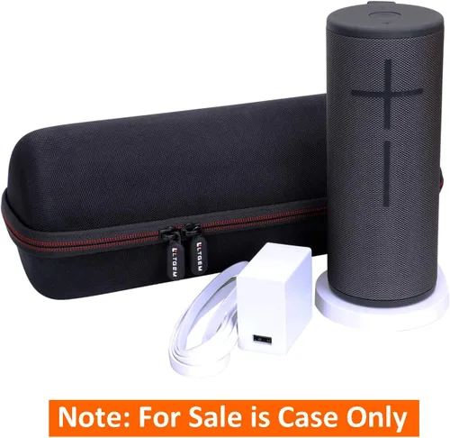 Vista 5 de LTGEM - Funda compatible con Ultimate Ears Boom 4/3, altavoz portátil impermeable y base de carga, color negro