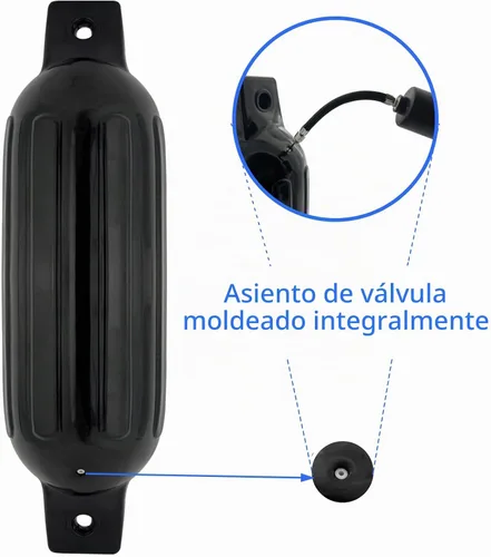 Vista 6 de ISURE MARINE Paquete de 4 fundas para parachoques de barcos (negro, varios tamaños)
