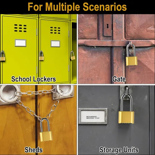 Vista 6 de Lockwise Candado de combinación de 4 dígitos, resistente a la intemperie, para casillero de gimnasio al aire libre, establece tu propio candado