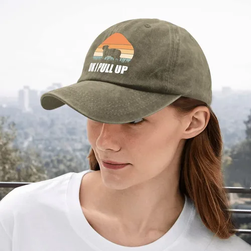 Vista 5 de devor Baseball Caps Ok I Pull Up Baseball Cap for Men Funny Denim Dad Hats Adjustable