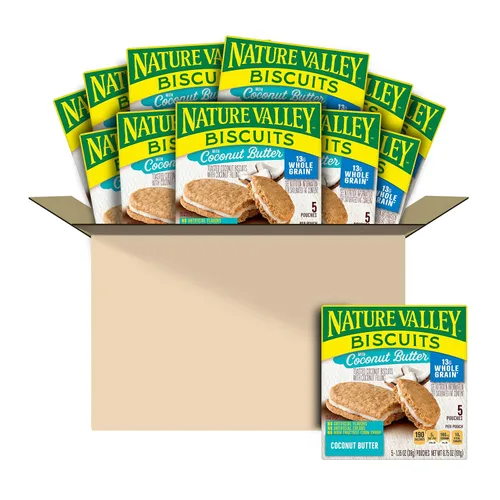 Vista 10 de Nature Valley Sándwiches de galletas, mantequilla de almendras, 5 unidades, 6.75 onzas (paquete de 12)