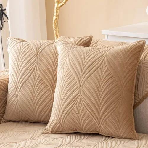 Vista 18 de vctops Fundas acolchadas de terciopelo súper suave para sofá y sillón, funda antideslizante para sofá seccional con patrón de hojas, forro de sofá