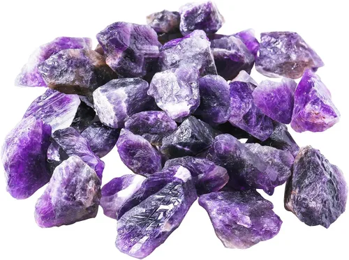Vista 7 de Apengshi Piedra curativa de amatista, piedra en bruto, 0.97 libras (15.52 oz), cristal natural, piedra de chakra, meditación Reiki, colección